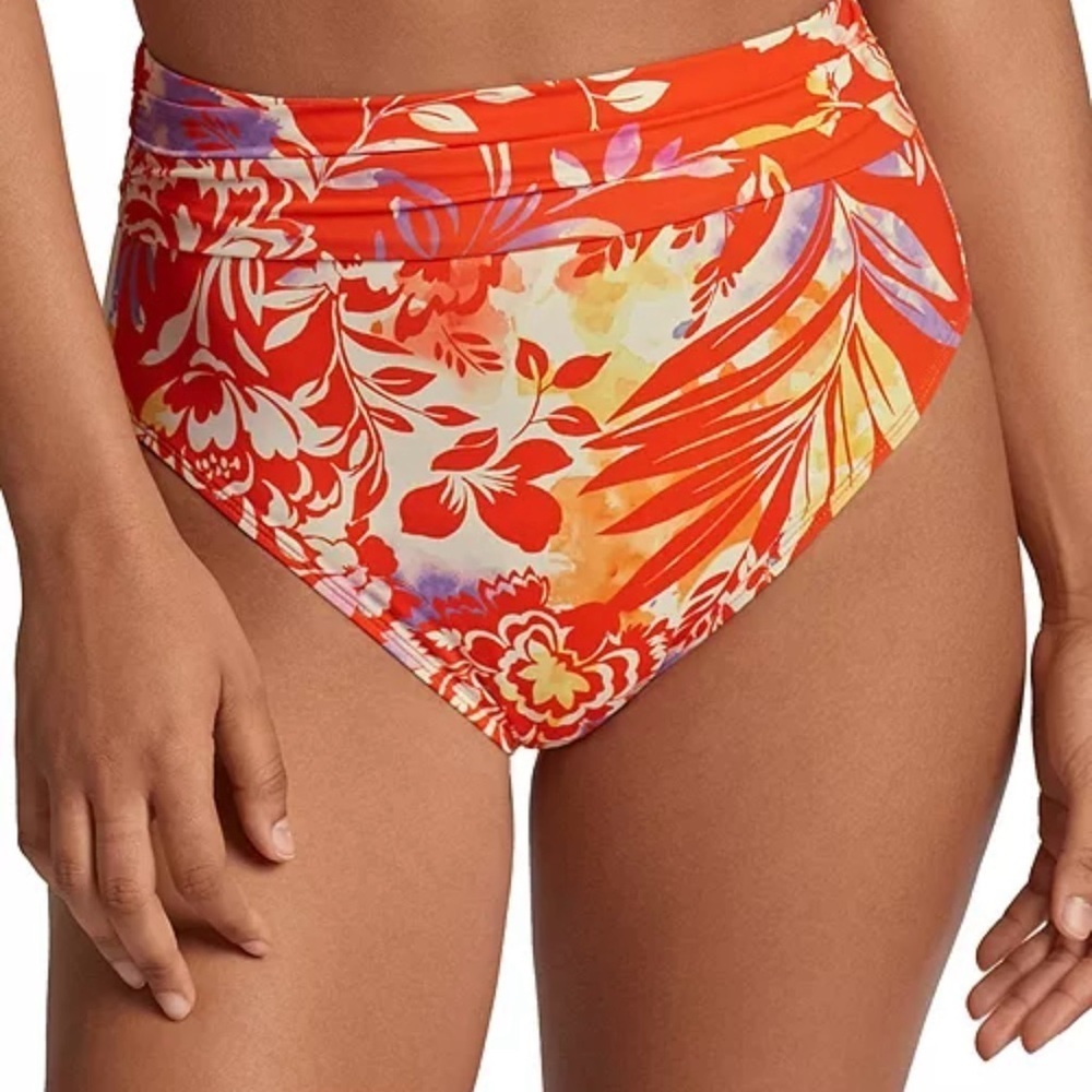 NWT Lauren Ralph Lauren
Women's Semi-Shirred-Waistband Bikini Bottoms size 14